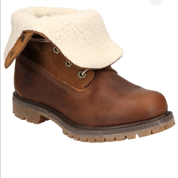 timberland fur fold down boots
